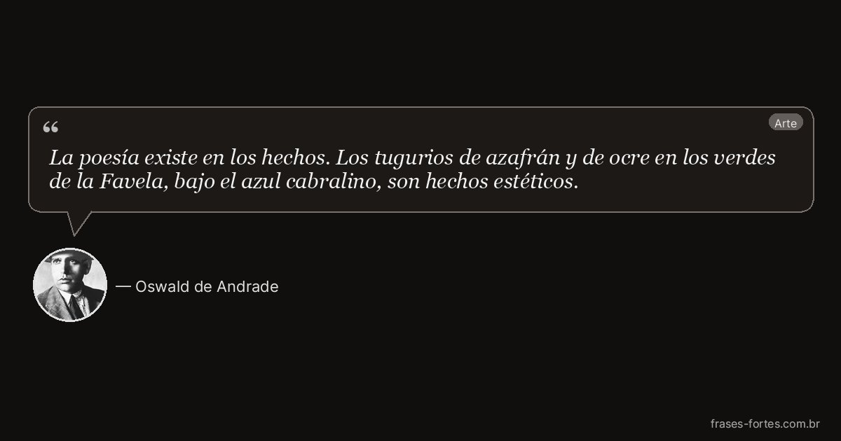 Frase de Oswald de Andrade