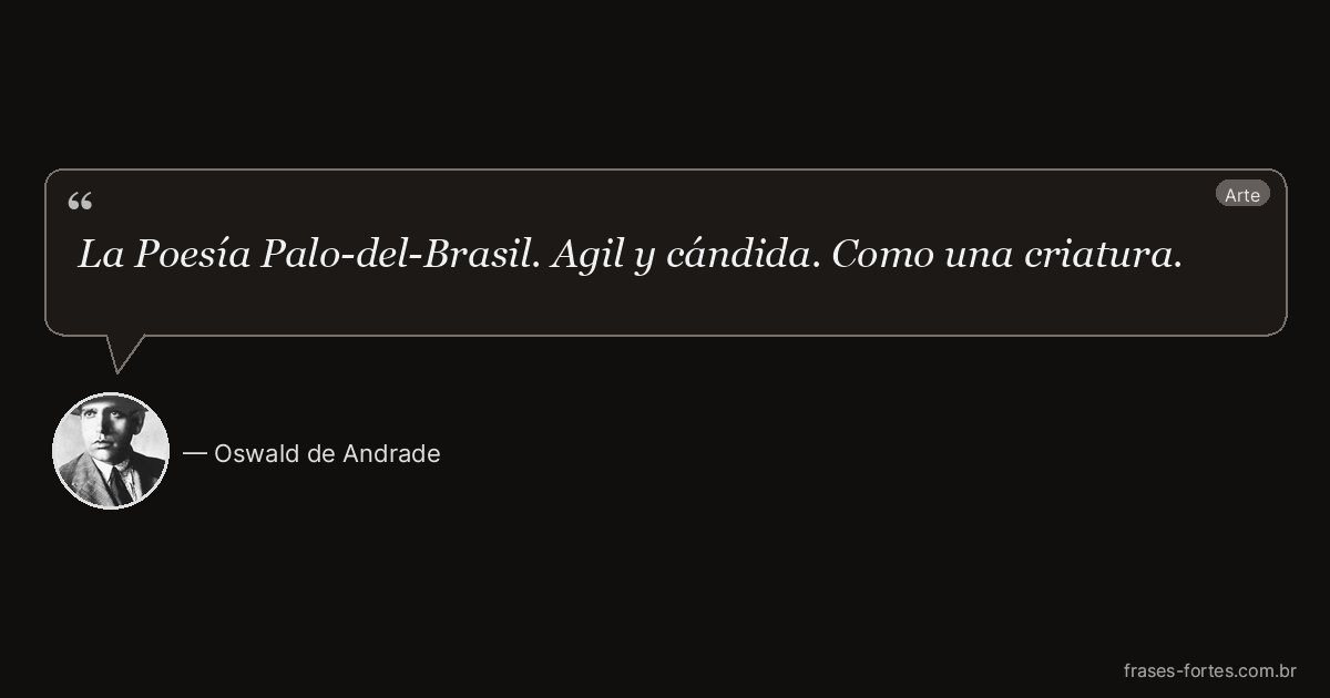Frase de Oswald de Andrade