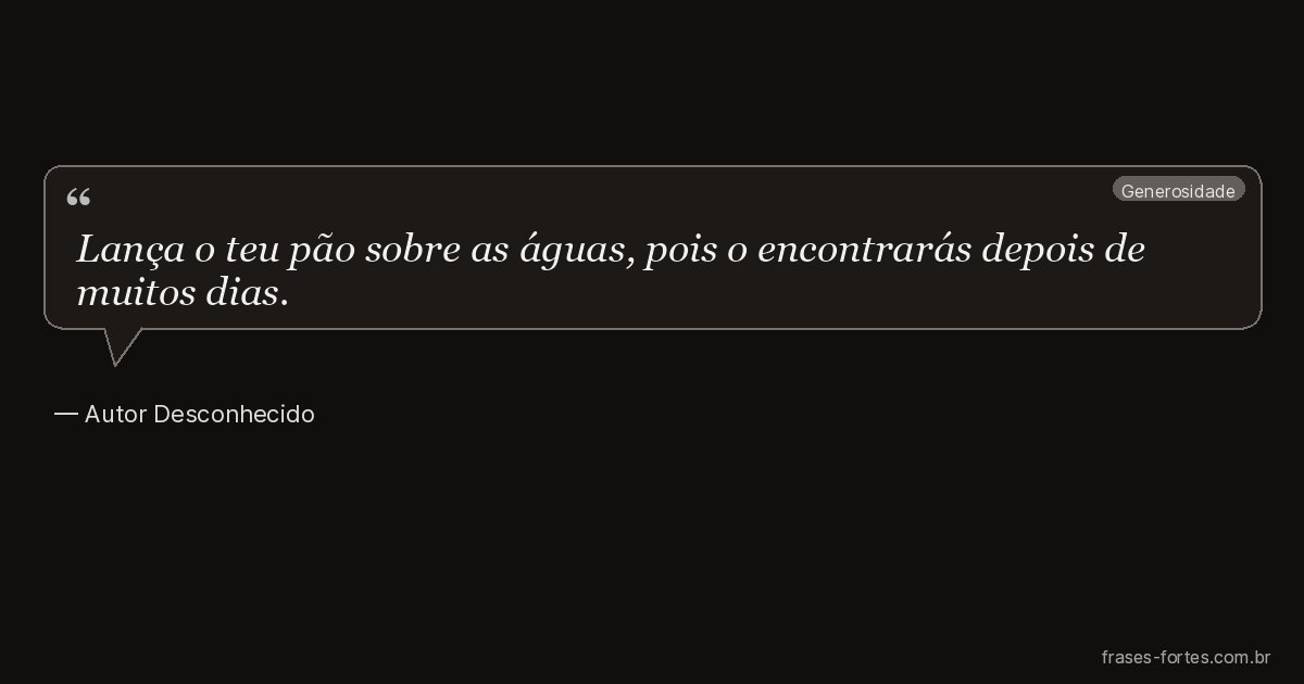 Frase de Autor Desconhecido