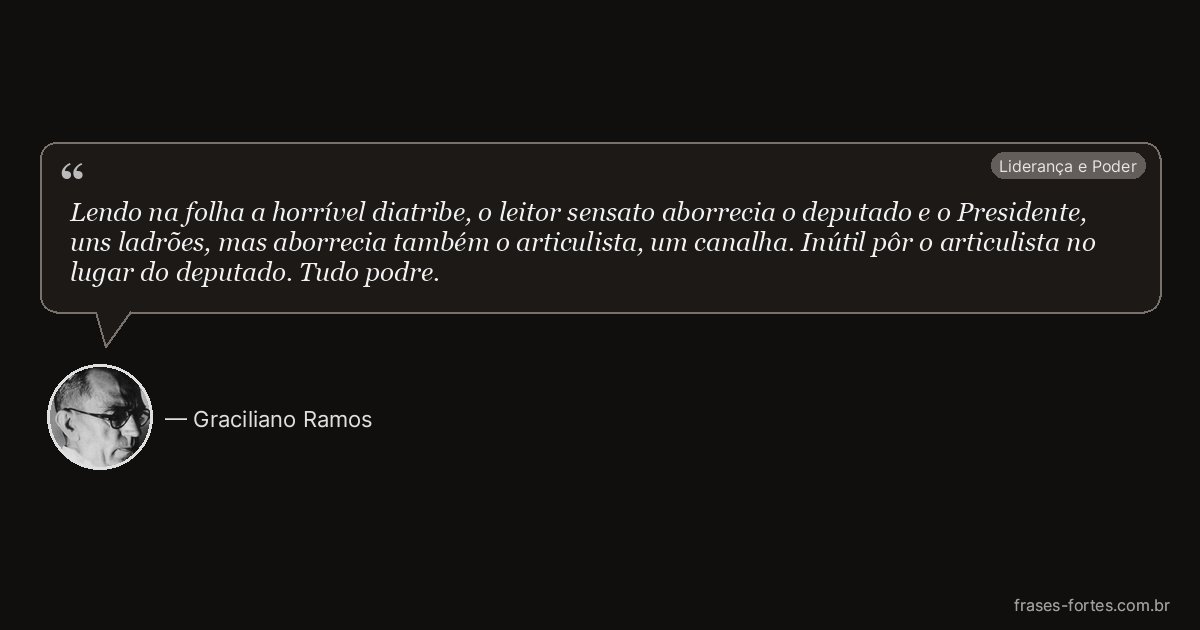 Frase de Graciliano Ramos