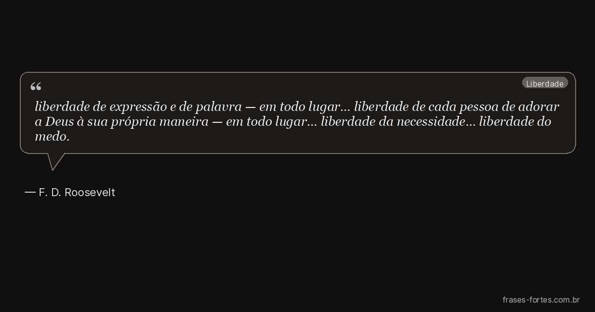 Frase de F. D. Roosevelt