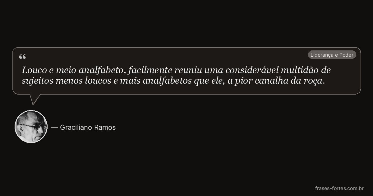 Frase de Graciliano Ramos