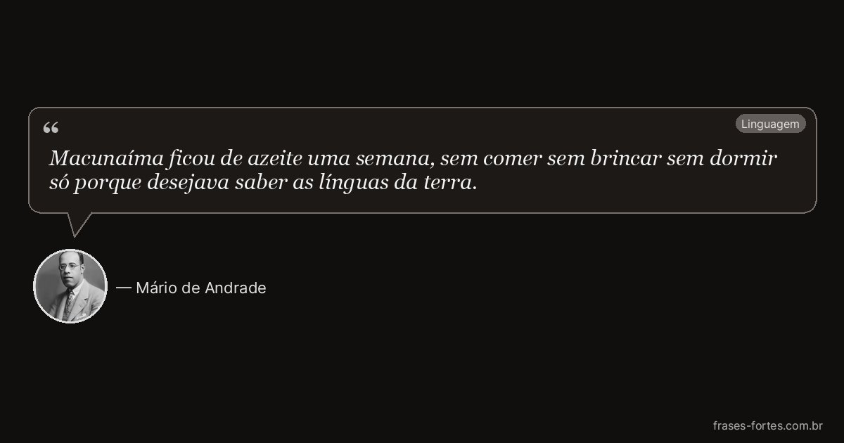 Frase de Mário de Andrade
