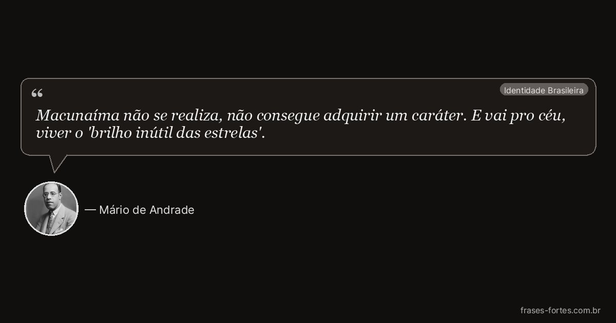 Frase de Mário de Andrade