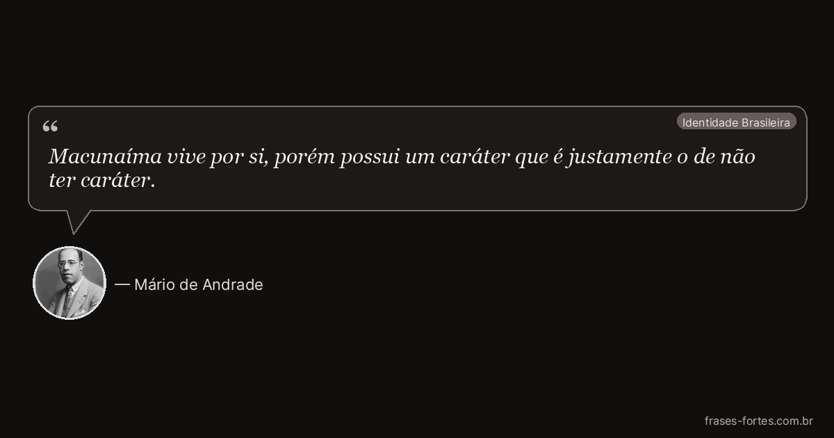 Frase de Mário de Andrade