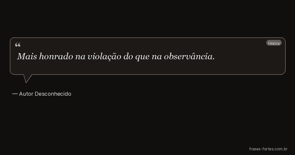 Frase de Autor Desconhecido