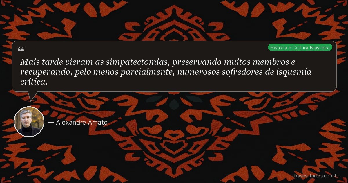Frase de Alexandre Amato