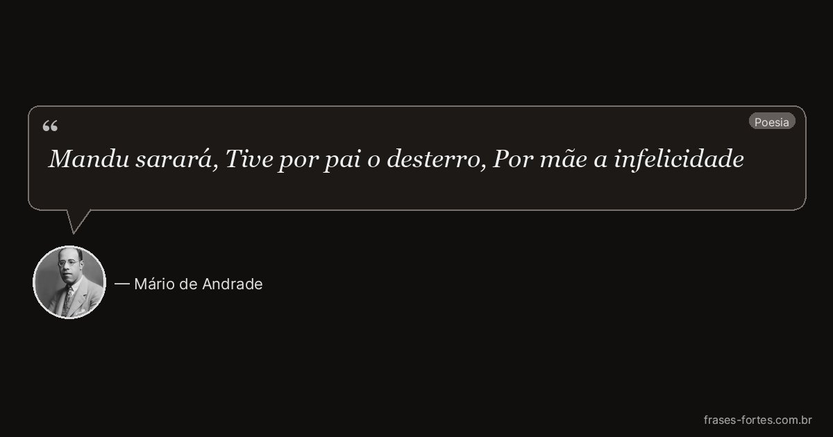 Frase de Mário de Andrade