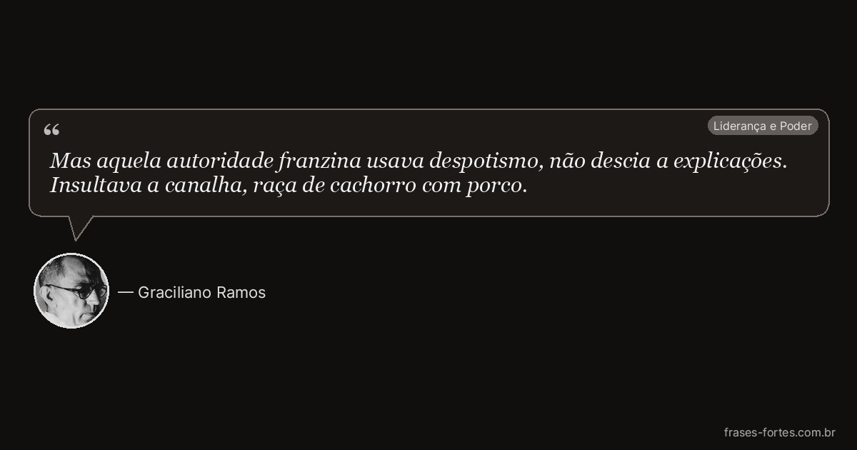 Frase de Graciliano Ramos