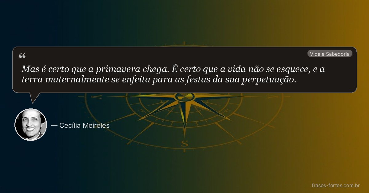 Frase de Cecília Meireles
