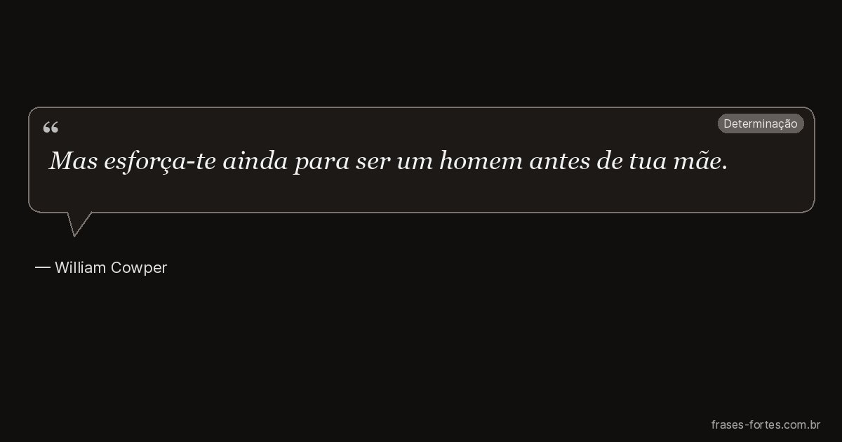 Frase de William Cowper