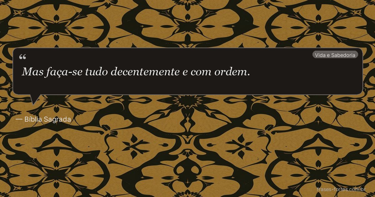 Frase de Bíblia Sagrada