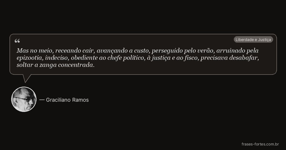 Frase de Graciliano Ramos