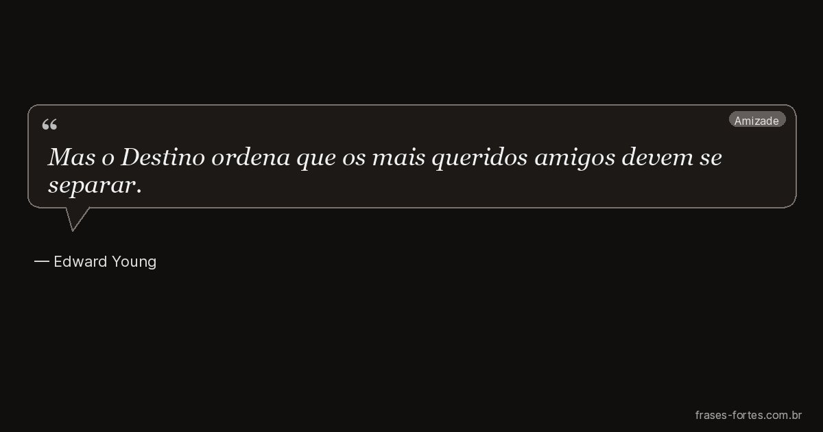 Frase de Edward Young