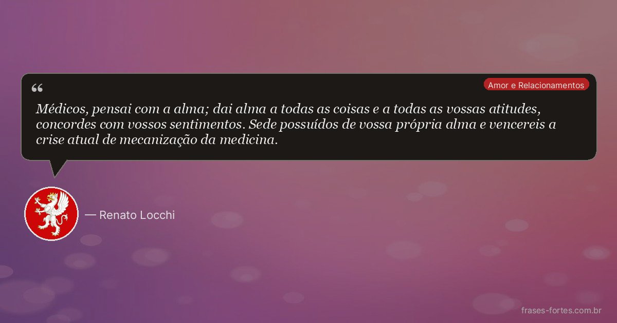 Frase de Renato Locchi