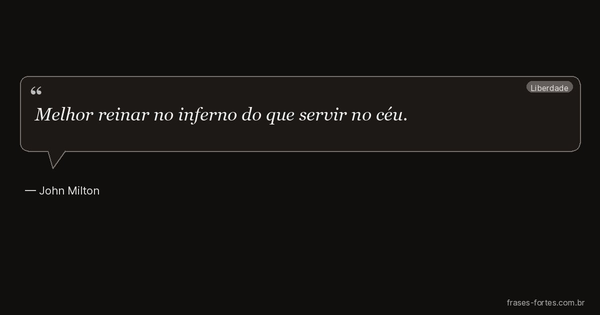Frase de John Milton