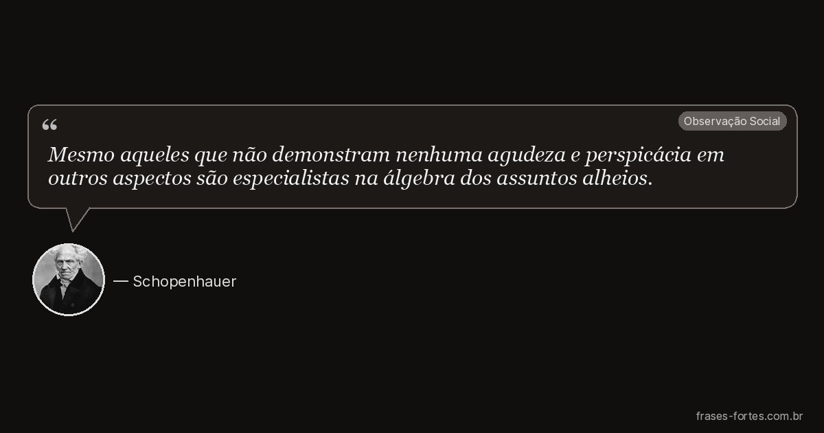 Frase de Schopenhauer