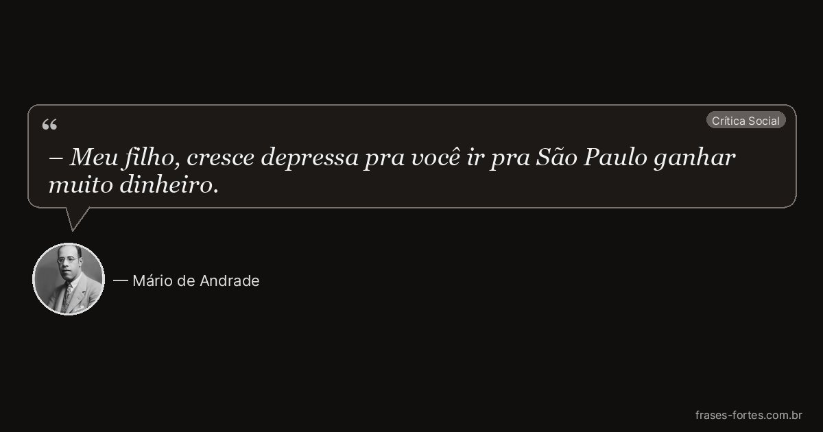 Frase de Mário de Andrade