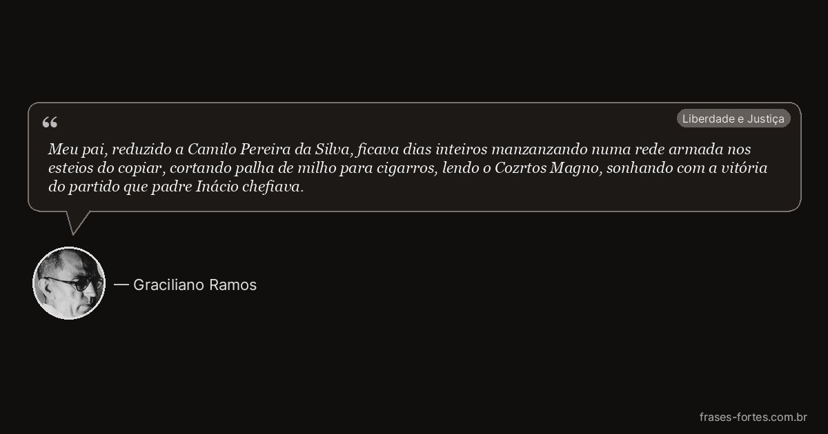 Frase de Graciliano Ramos