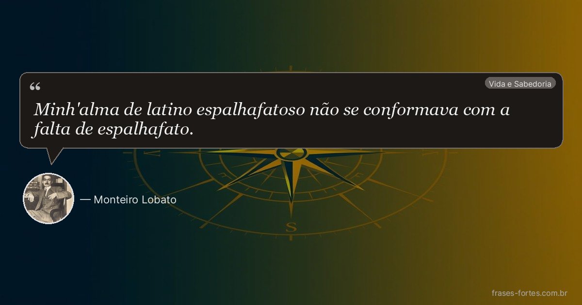 Frase de Monteiro Lobato
