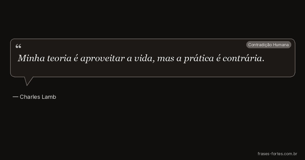 Frase de Charles Lamb
