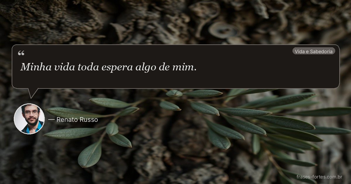 Frase de Renato Russo