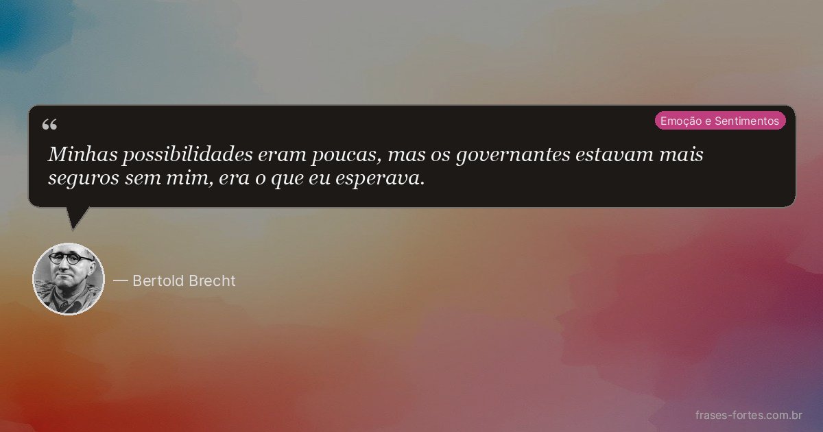 Frase de Bertold Brecht