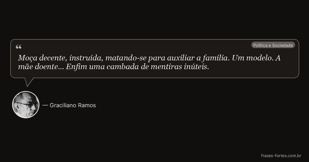 Frase de Graciliano Ramos
