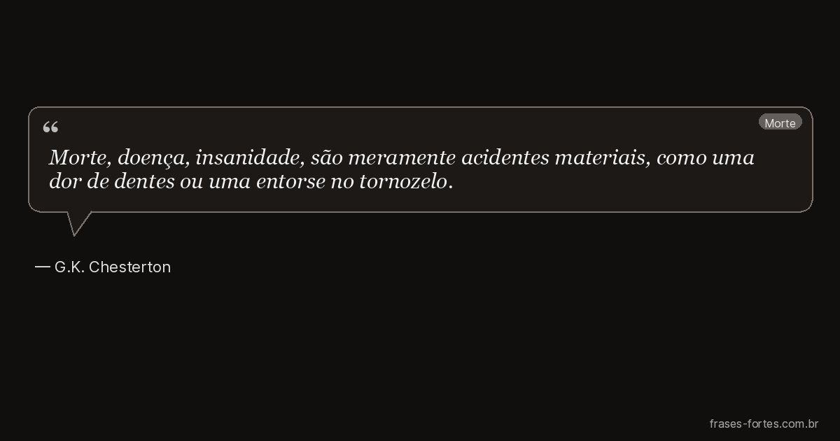 Frase de G.K. Chesterton