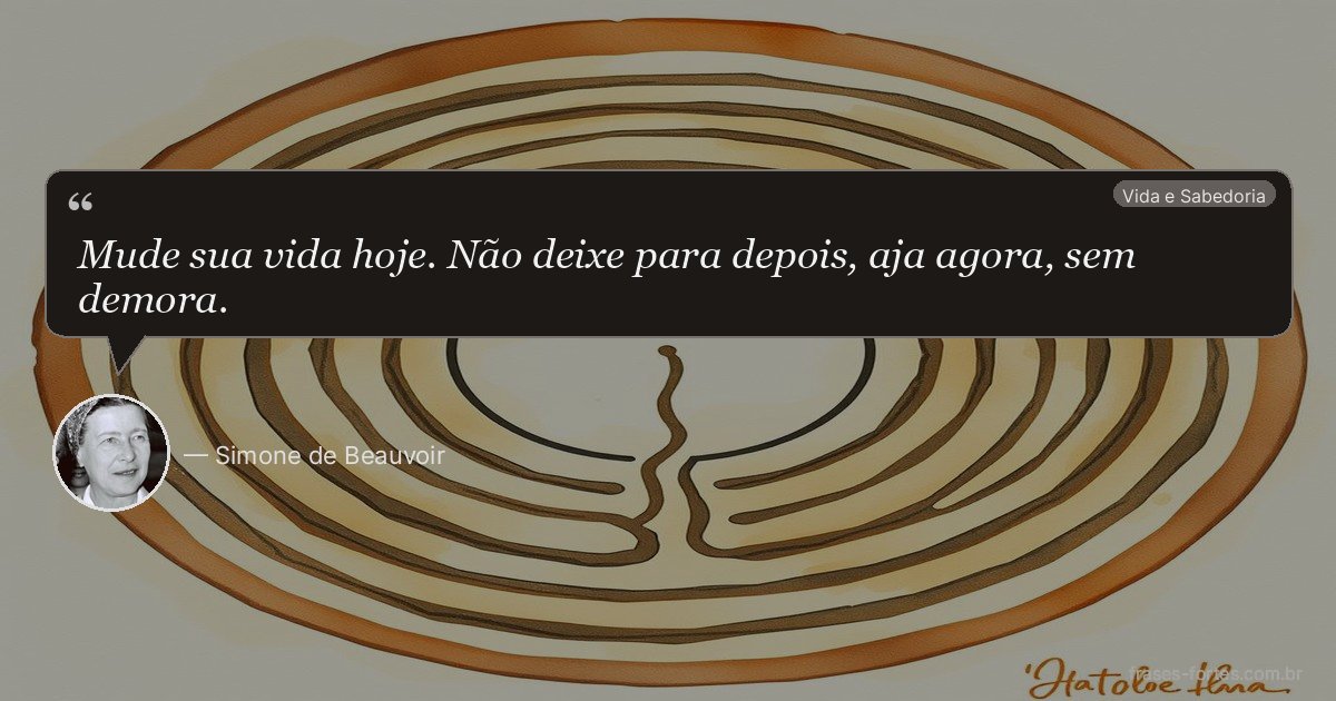 Frase de Simone de Beauvoir