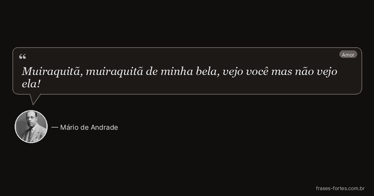 Frase de Mário de Andrade