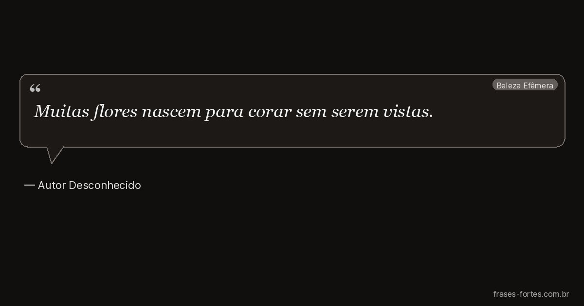 Frase de Autor Desconhecido