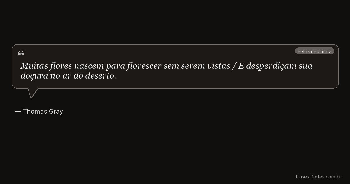 Frase de Thomas Gray