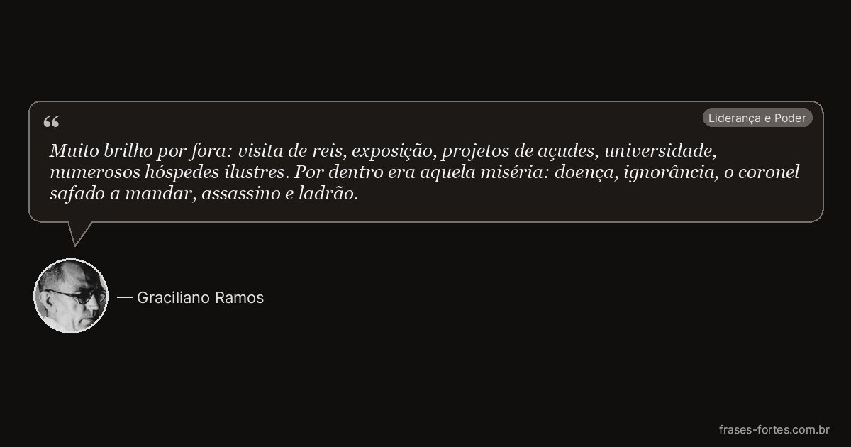Frase de Graciliano Ramos
