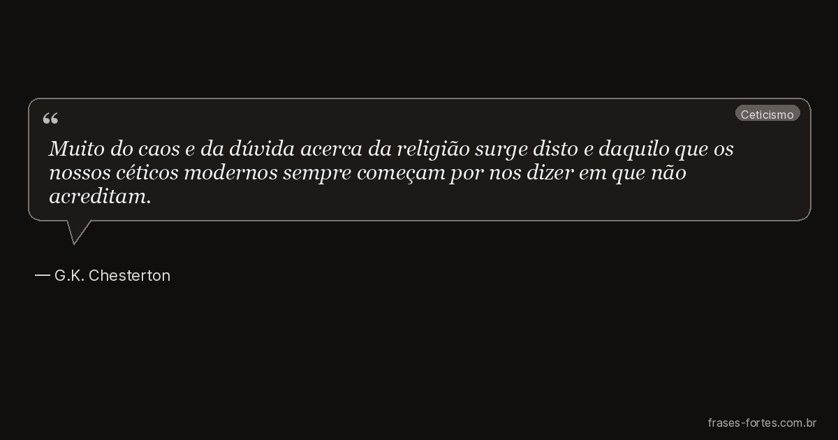 Frase de G.K. Chesterton