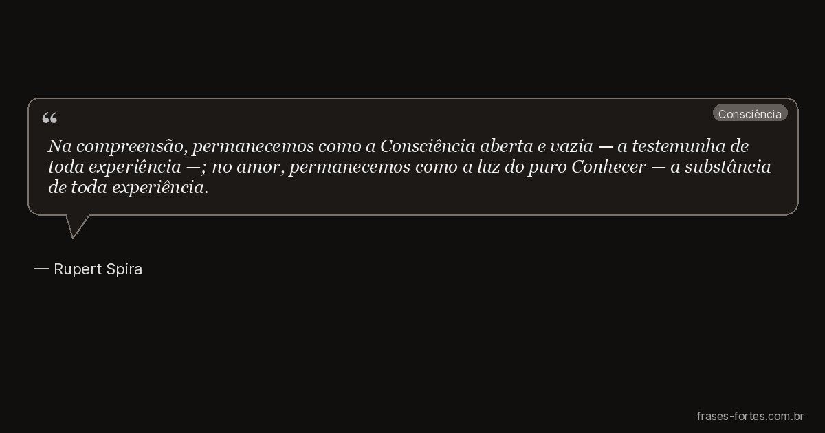 Frase de Rupert Spira
