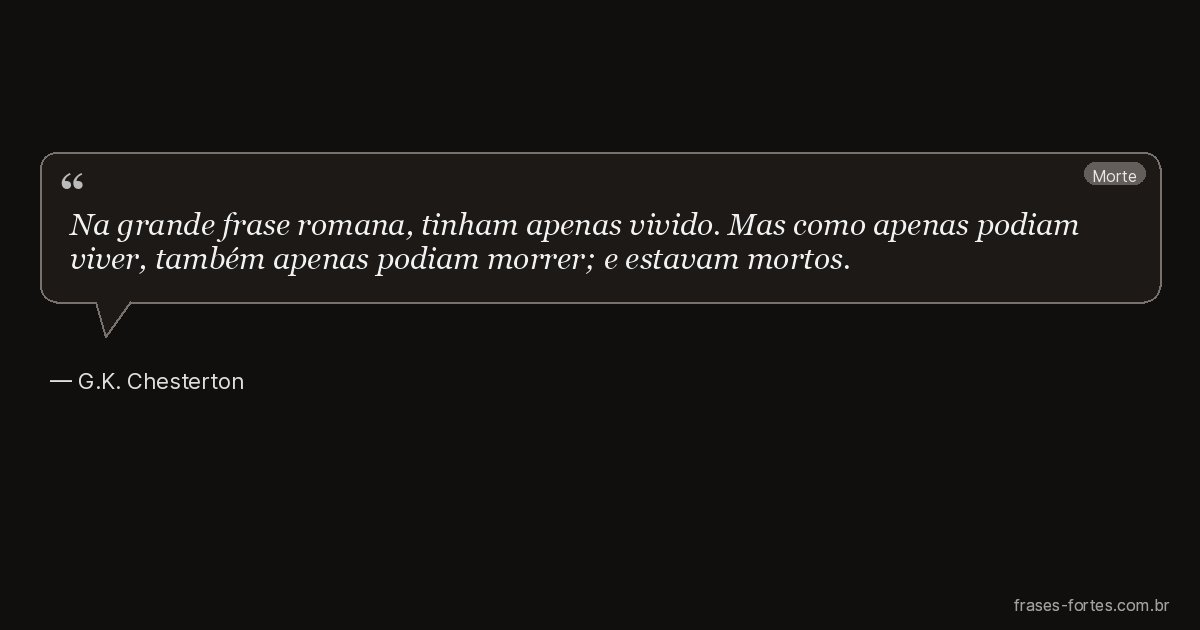 Frase de G.K. Chesterton