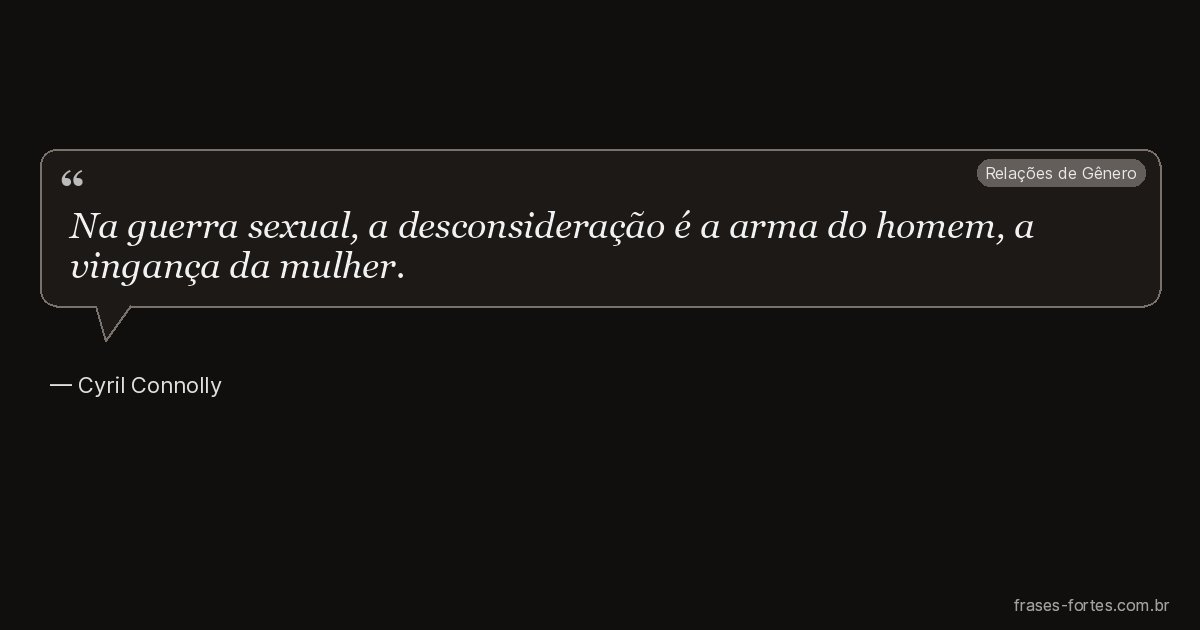 Frase de Cyril Connolly