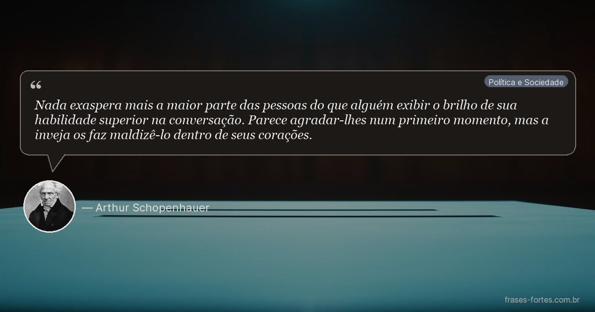 Frase de Arthur Schopenhauer