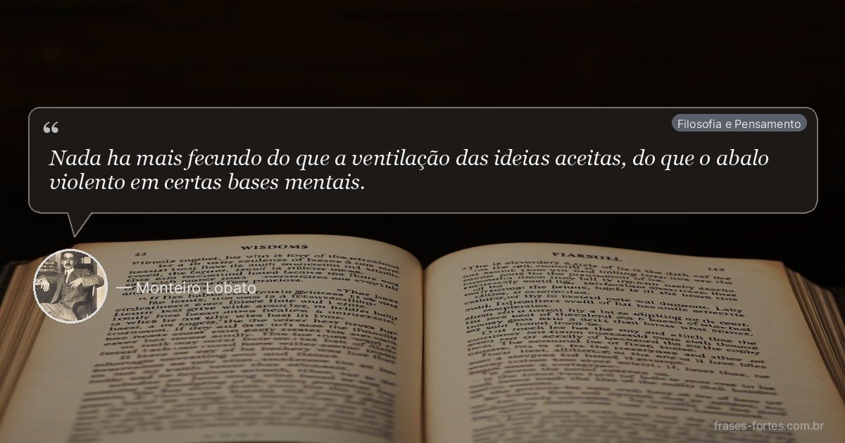 Frase de Monteiro Lobato
