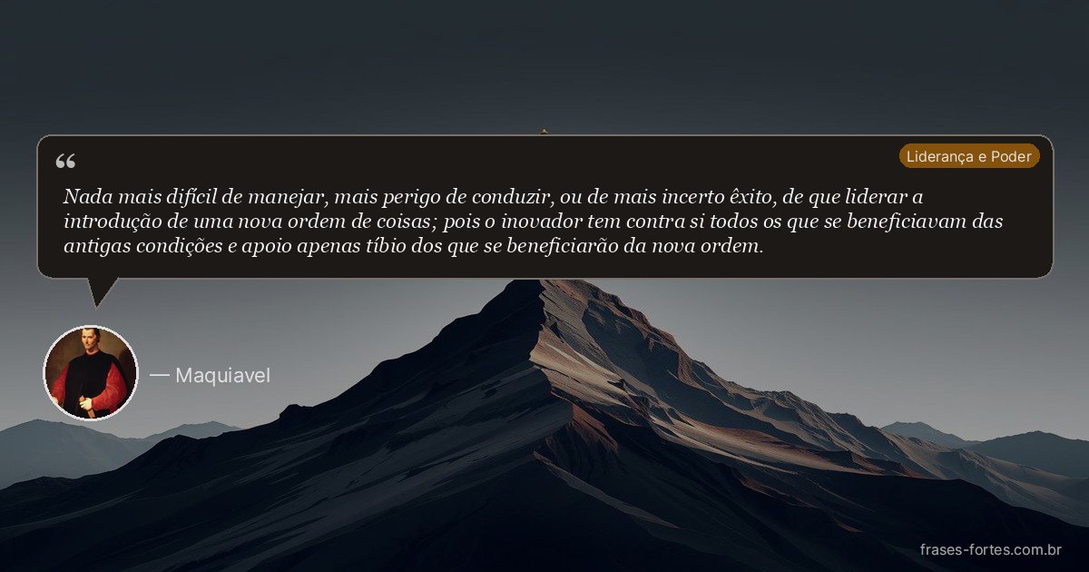 Frase de Maquiavel