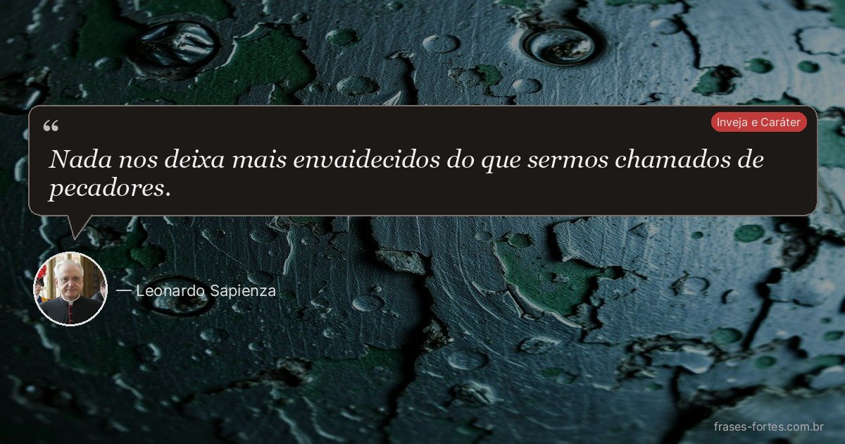 Frase de Leonardo Sapienza