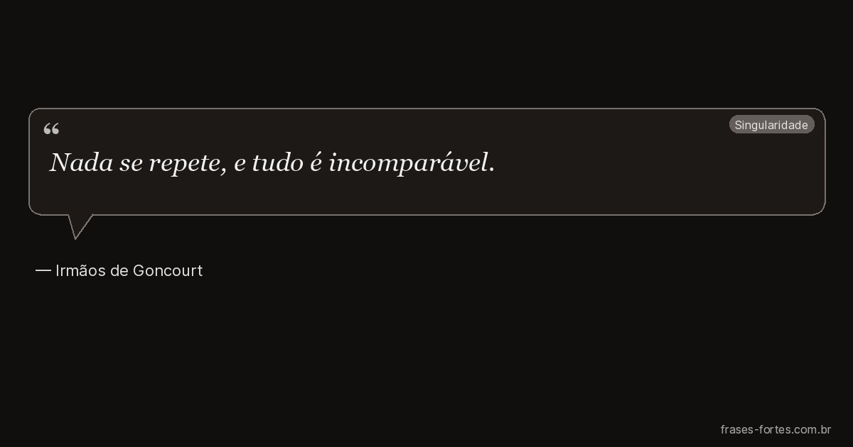Frase de Irmãos de Goncourt