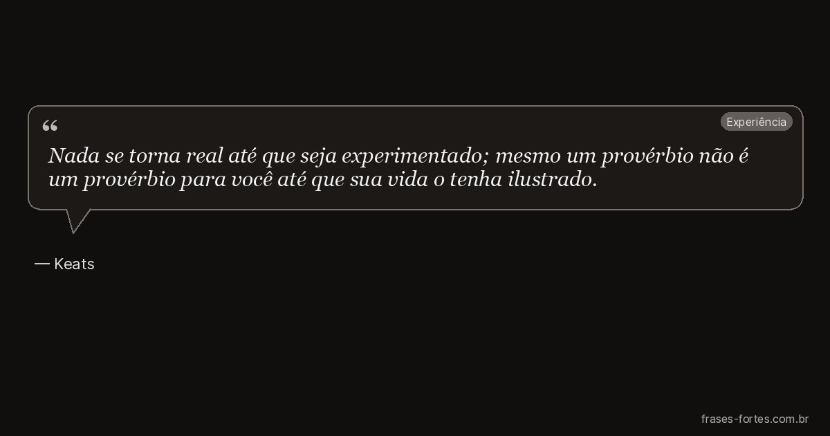 Frase de Keats