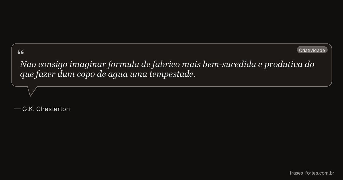 Frase de G.K. Chesterton