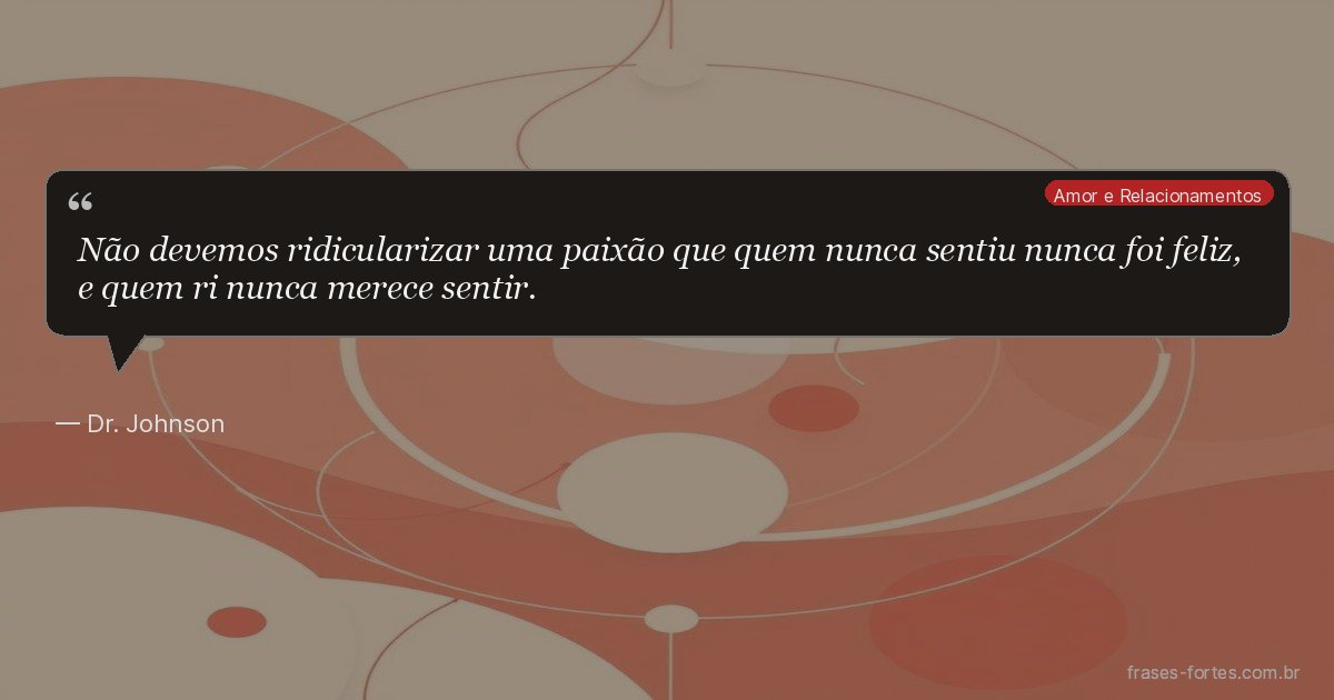 Frase de Dr. Johnson