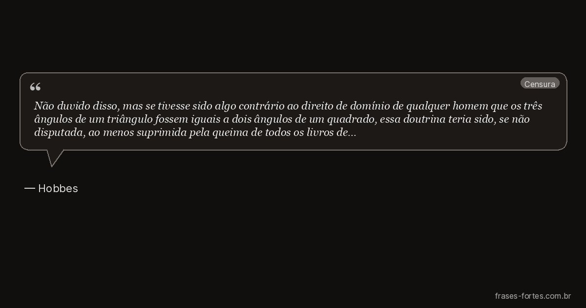 Frase de Hobbes