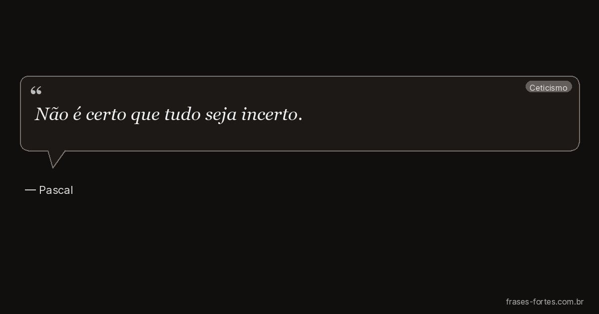 Frase de Pascal
