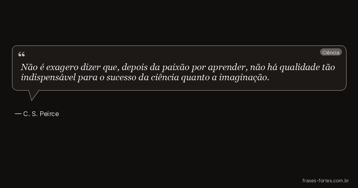 Frase de C. S. Peirce