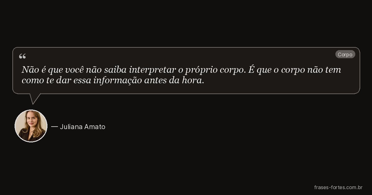 Frase de Juliana Amato